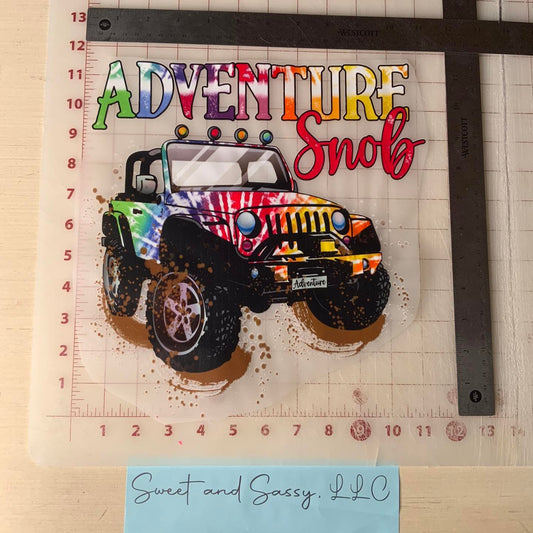 Adventure Snob Jeep DTF Transfer Design