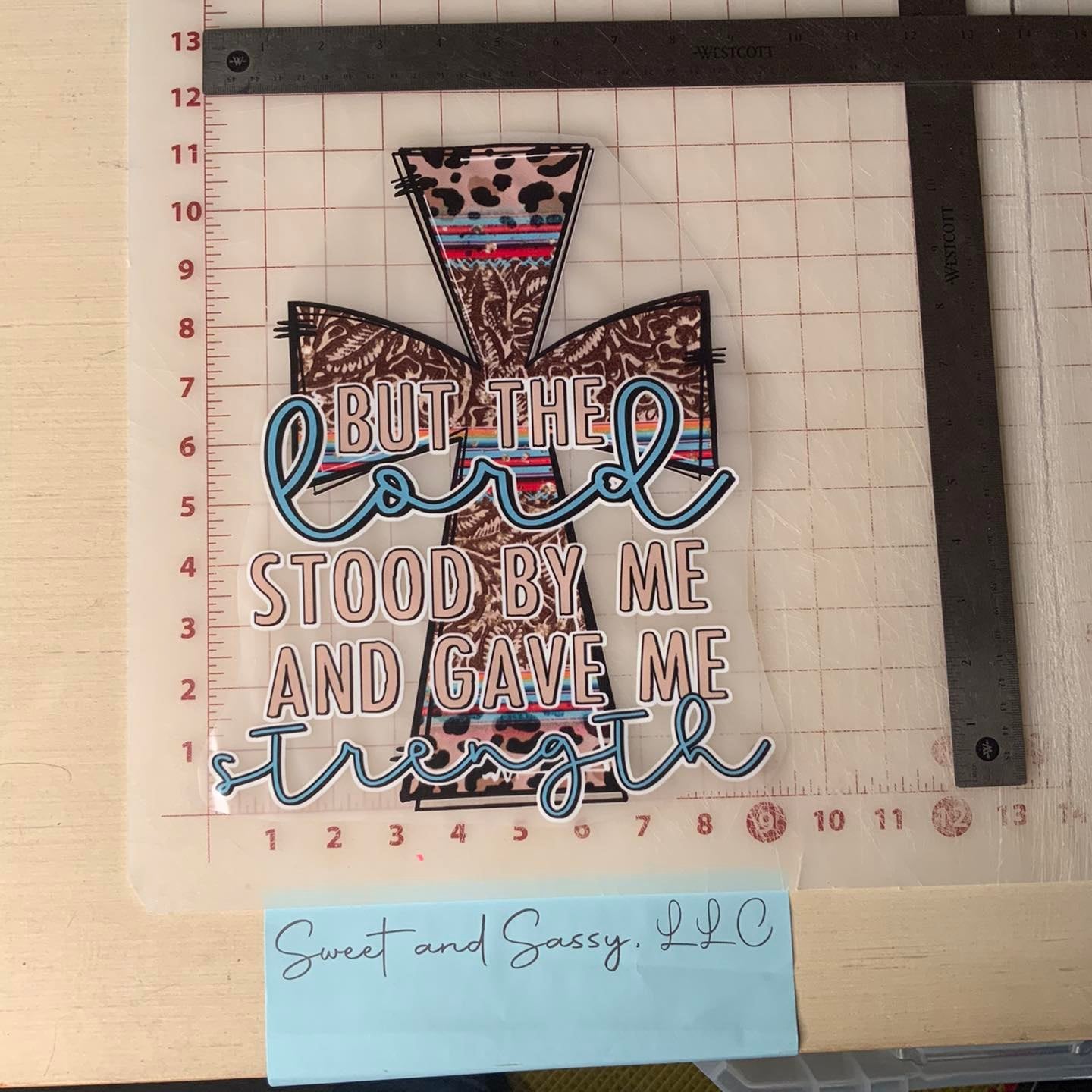 But the Lord stood by me and gave me Strength DTF Transfer Design