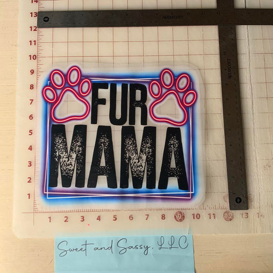 Fur MAMA DTF Transfer Design