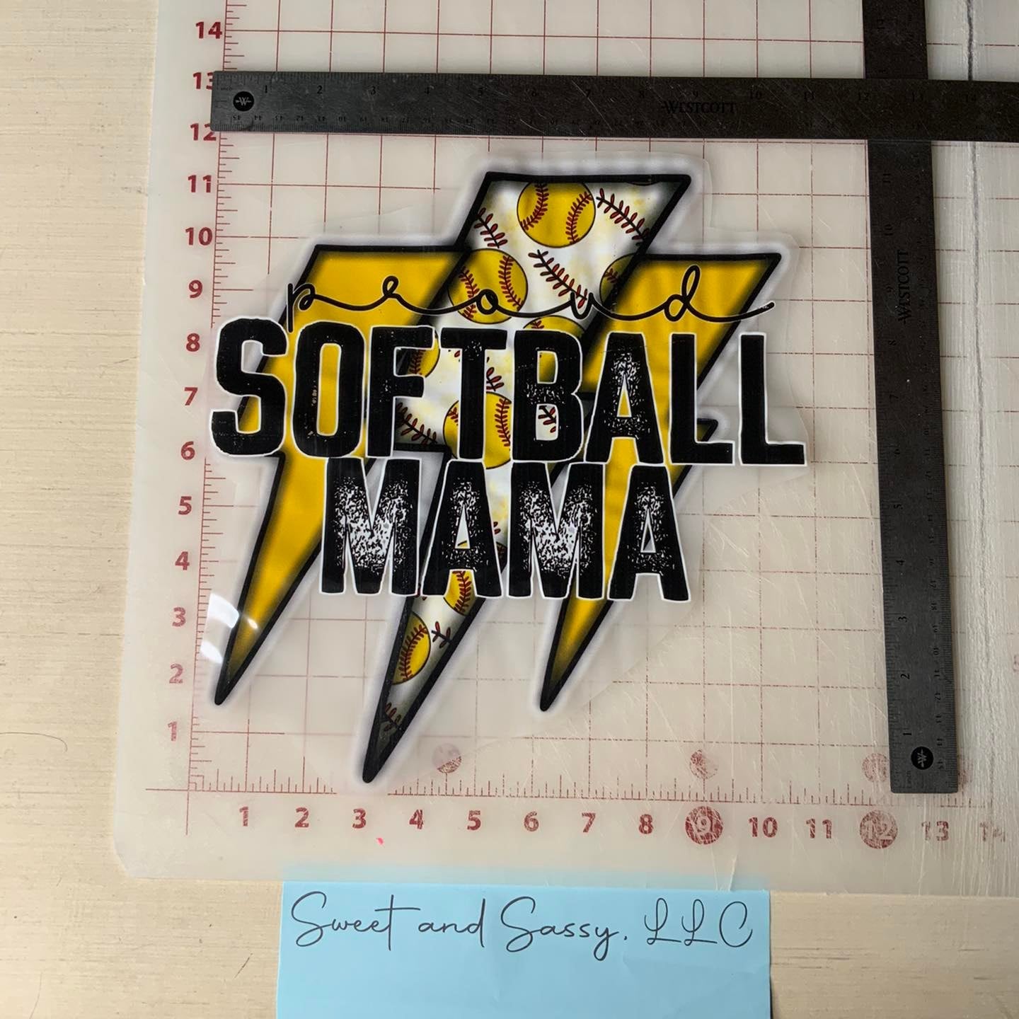 Proud Softball Mama DTF Transfer Design