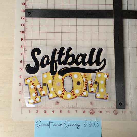 Softball MOM DTF Transfer Design