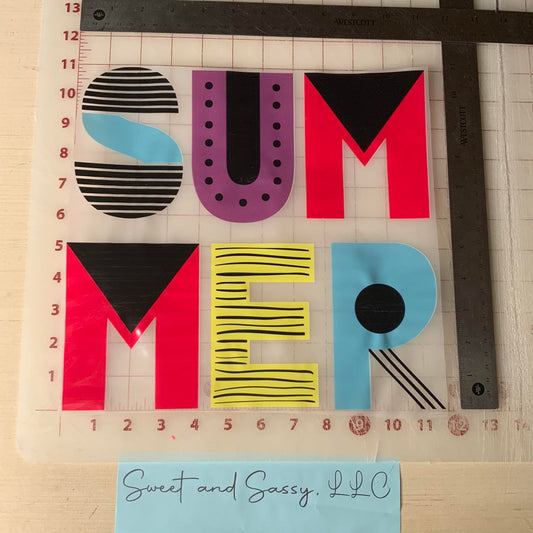 SUMMER Abstract DTF Transfer Design