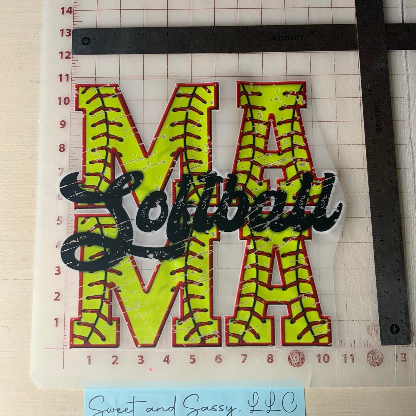 Softball MAMA #3 DTF Transfer Design