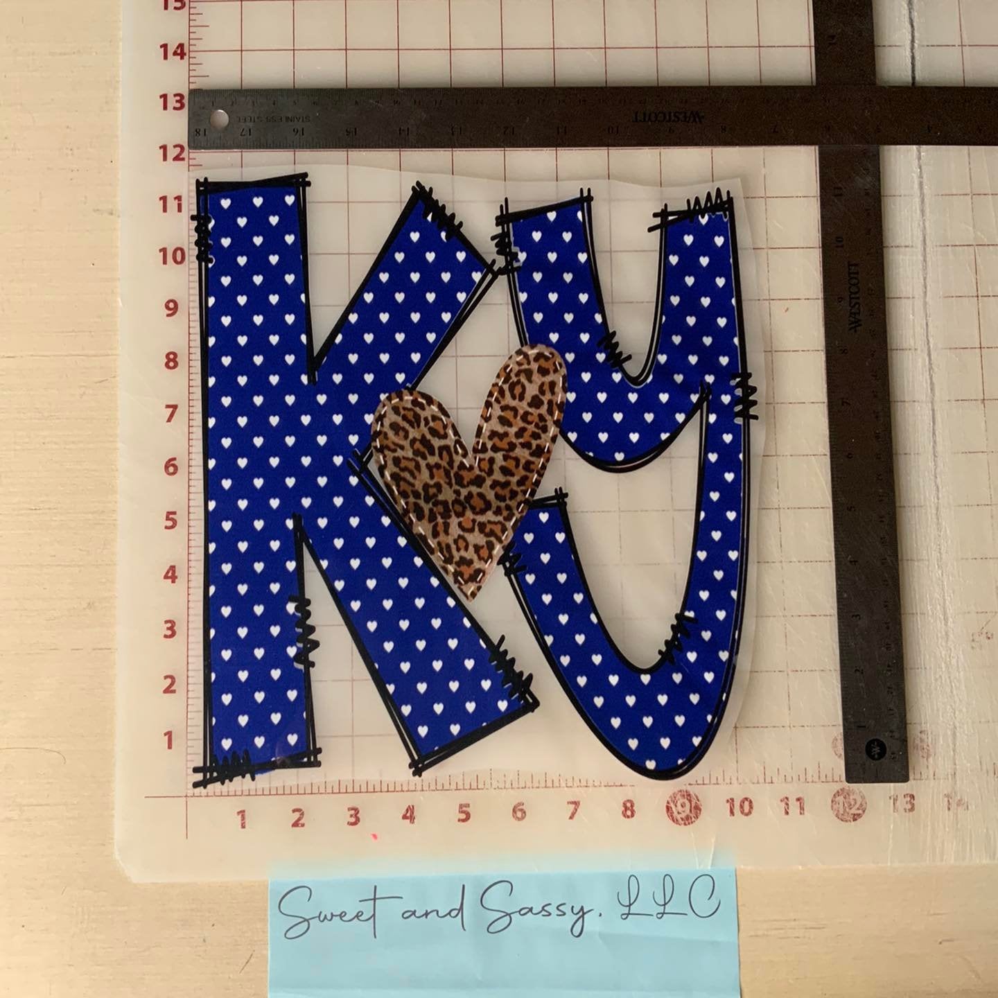 KY Leopard Heart - Polka Hearts DTF Transfer Design