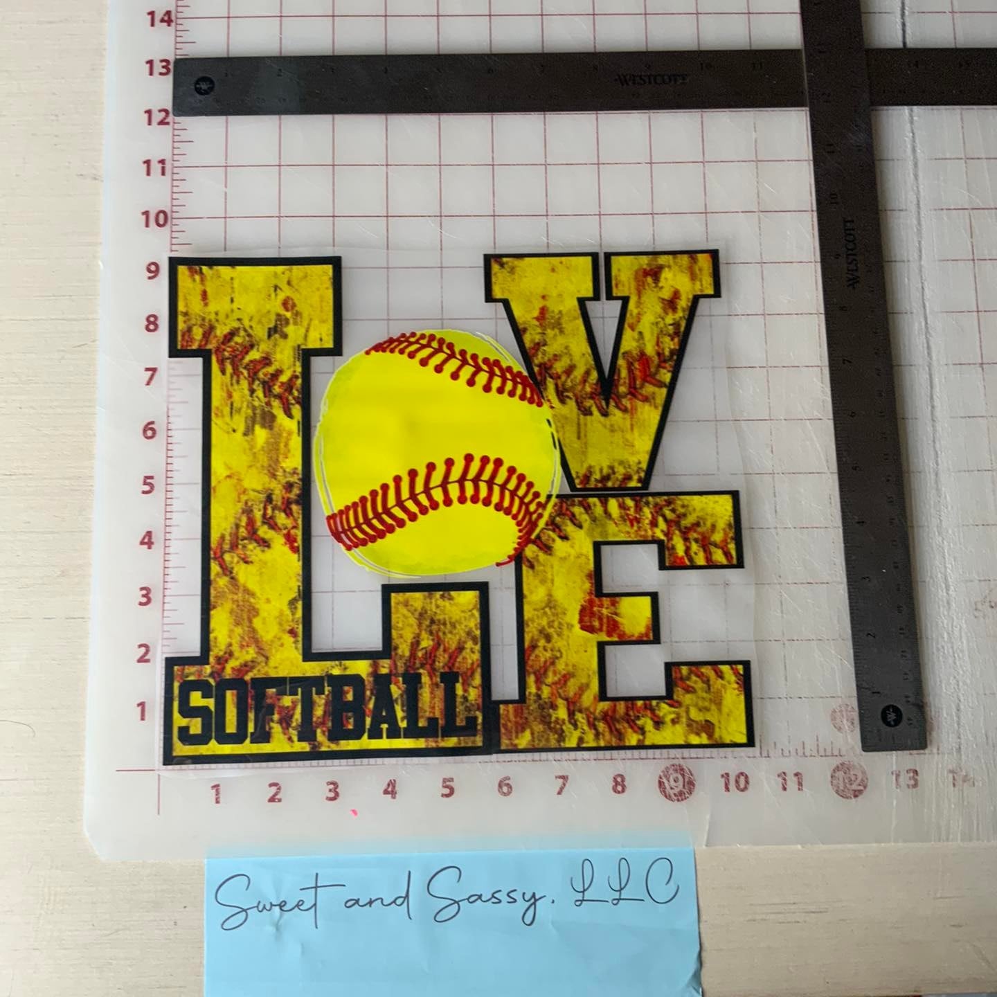 LOVE Softball #2 Leopard Lips DTF Transfer Design