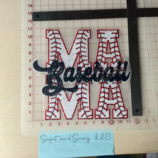 Baseball MAMA #2 DTF Transfer Design