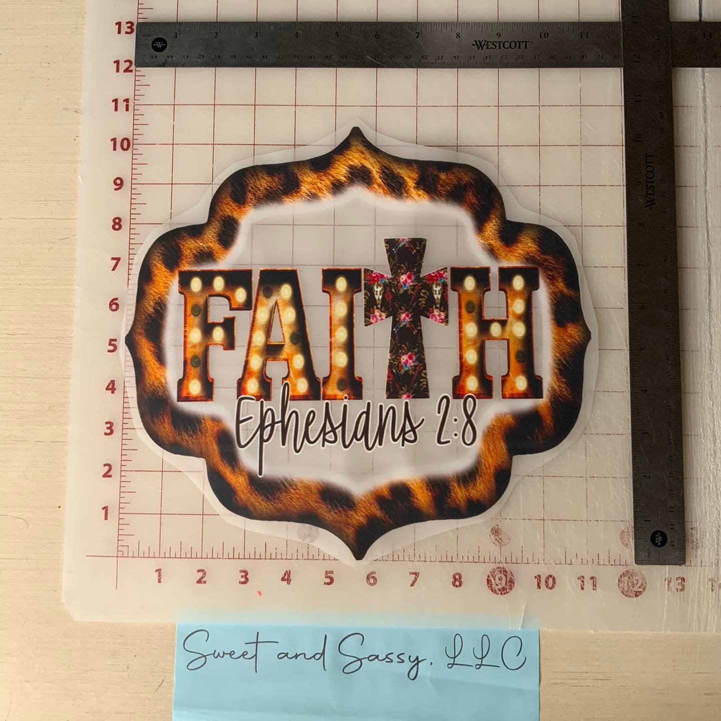 FAITH Ephesians 2:8 DTF Transfer Design