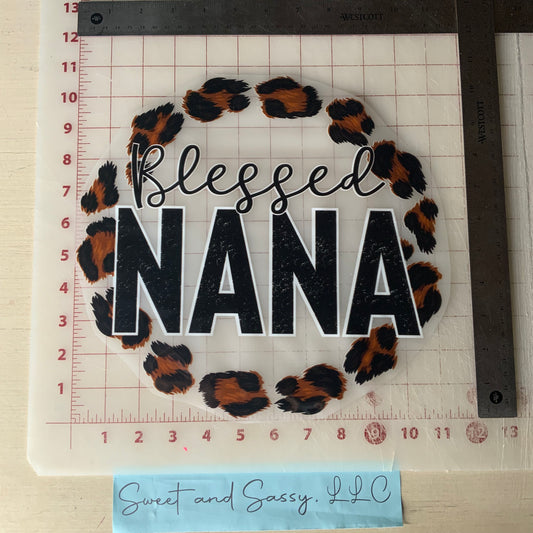 Blessed Nana Cheetah DTF Transfer Design