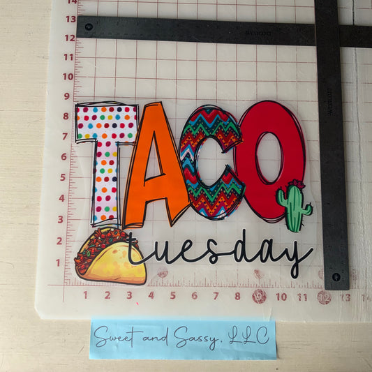 Taco Tuesday DTF Transfer Design