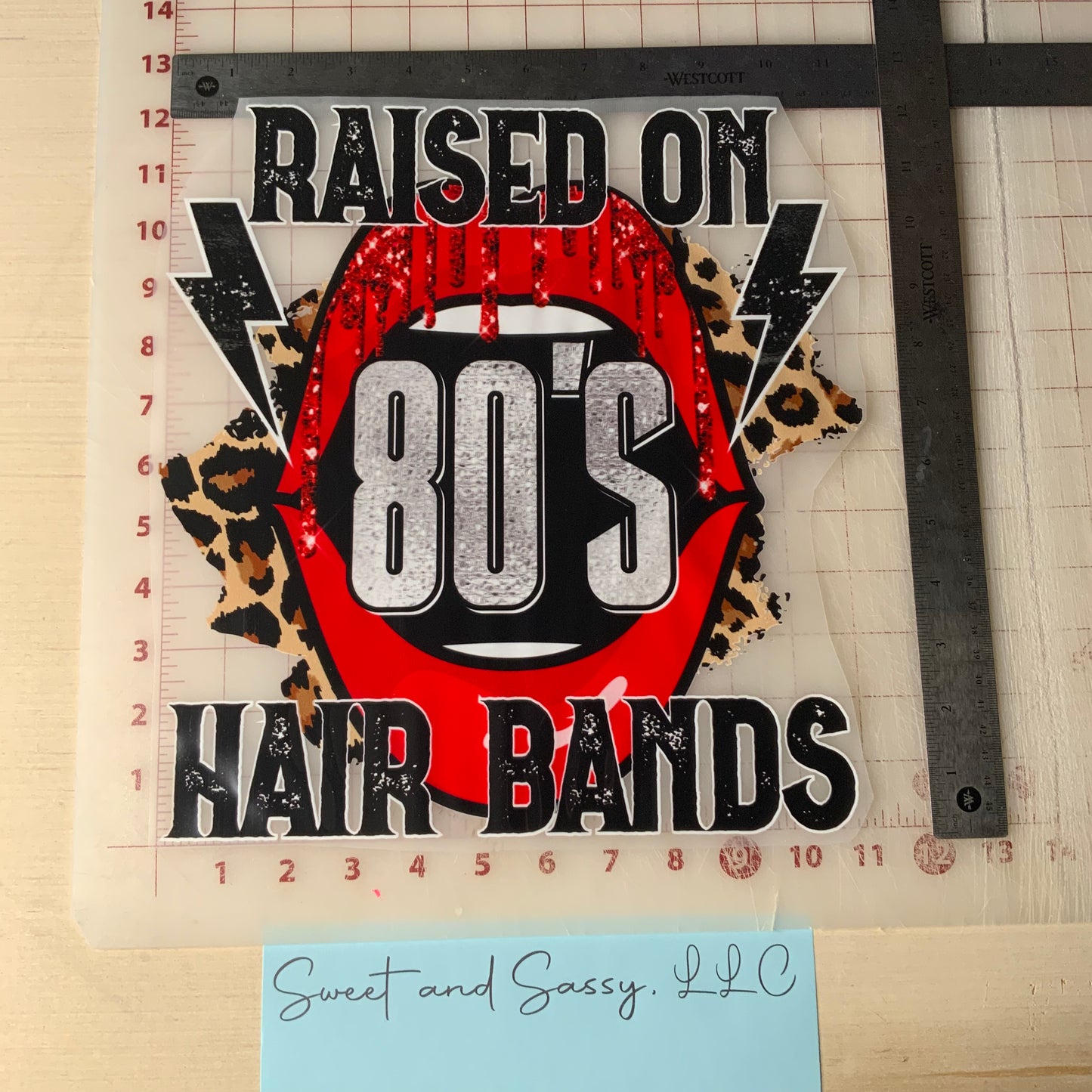 Raised on 80's hair bands DTF Transfer Design
