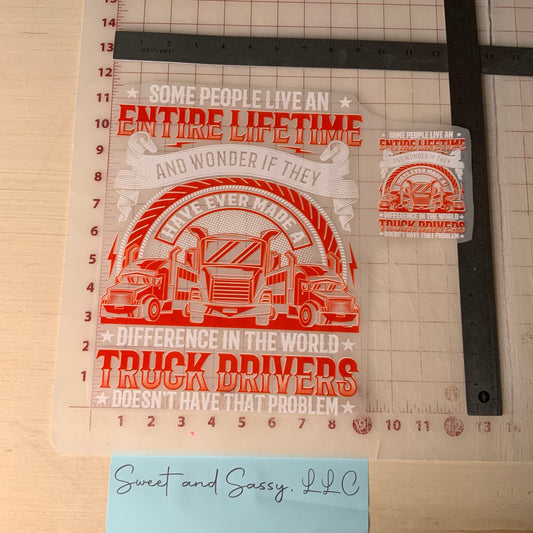 Truck Drivers Make Difference DTF Transfer Design