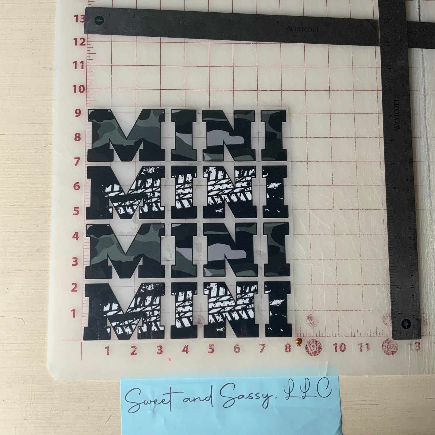 MINI Army & Tires DTF Transfer Design