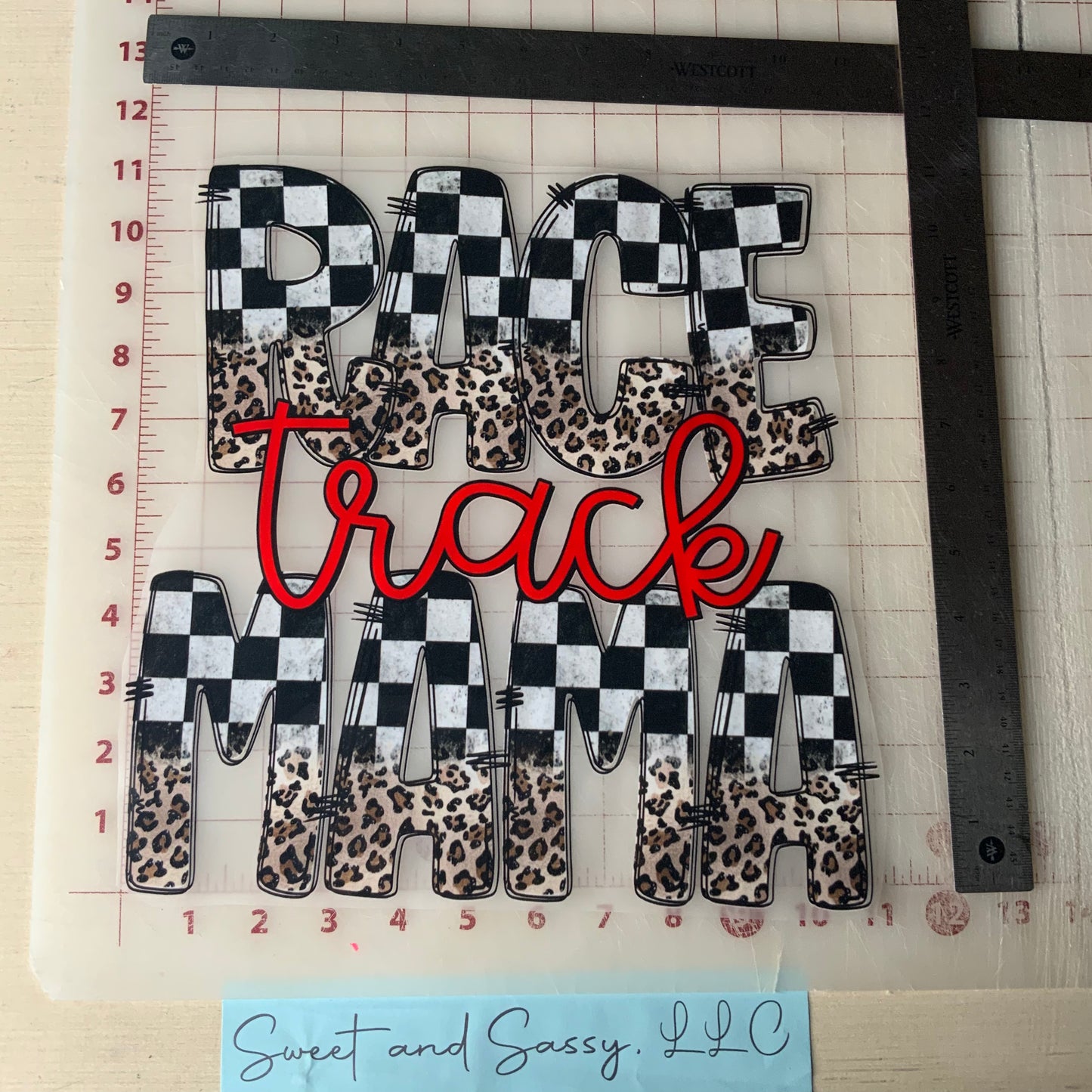 RACE Track MAMA DTF Transfer Design