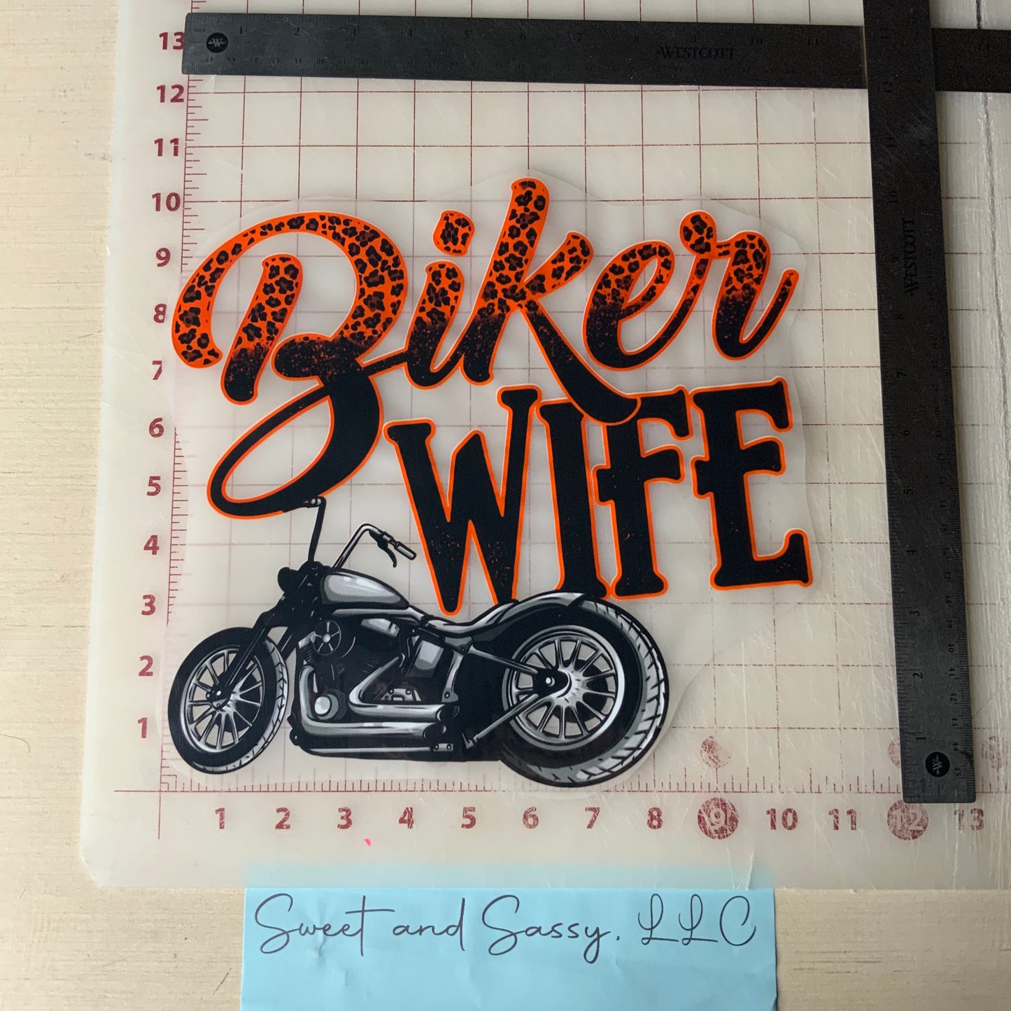 Biker Wife DTF Transfer Design