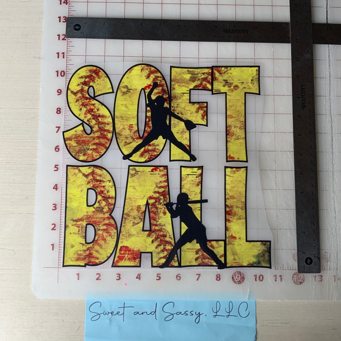SOFTBALL Silhouettes DTF Transfer Design