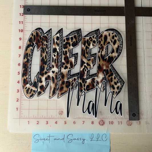 CHEER Mama Cheetah DTF Transfer Design