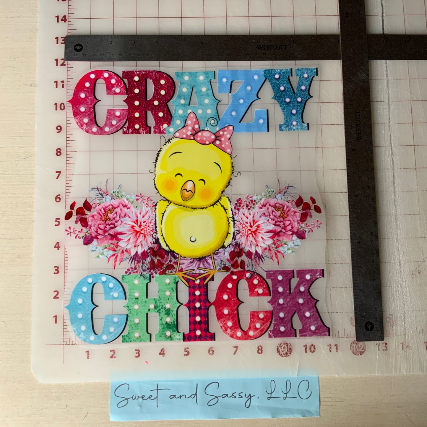 CRAZY CHICK DTF Transfer Design