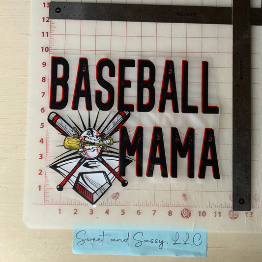 BASEBALL MAMA DTF Transfer Design