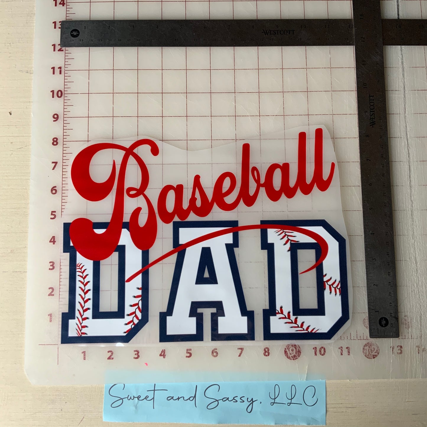 Baseball DAD DTF Transfer Design