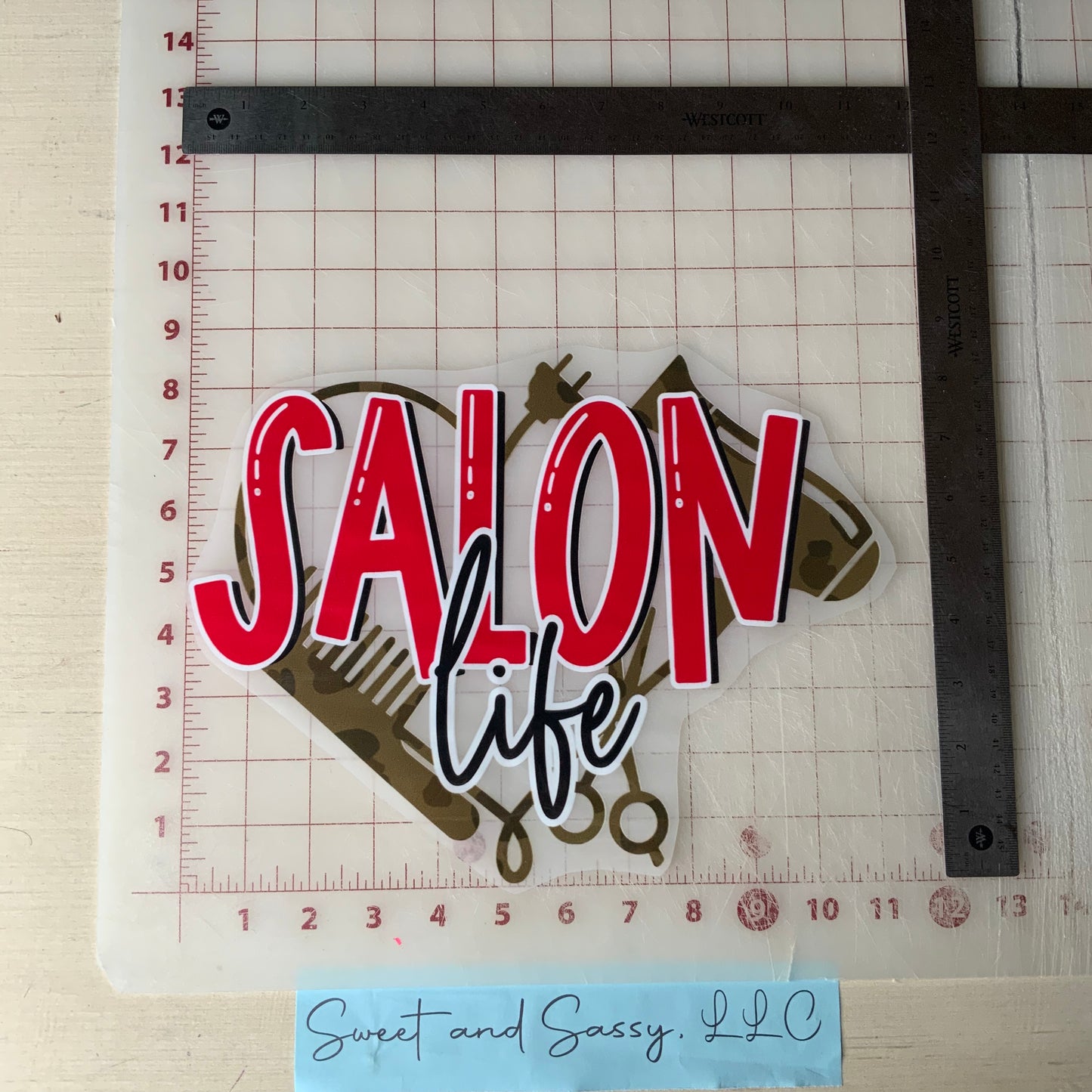 Salon Life DTF Transfer Design