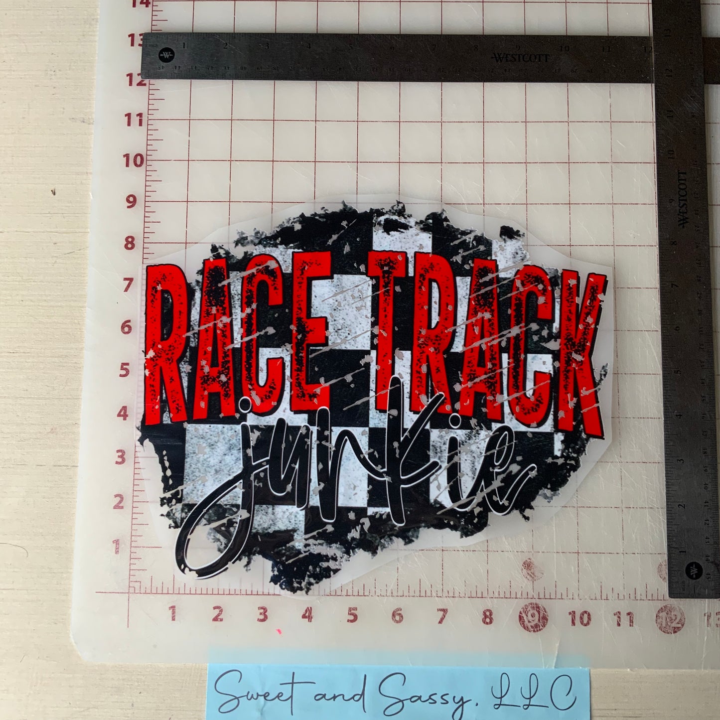 RACETRACK Junkie DTF Transfer Design