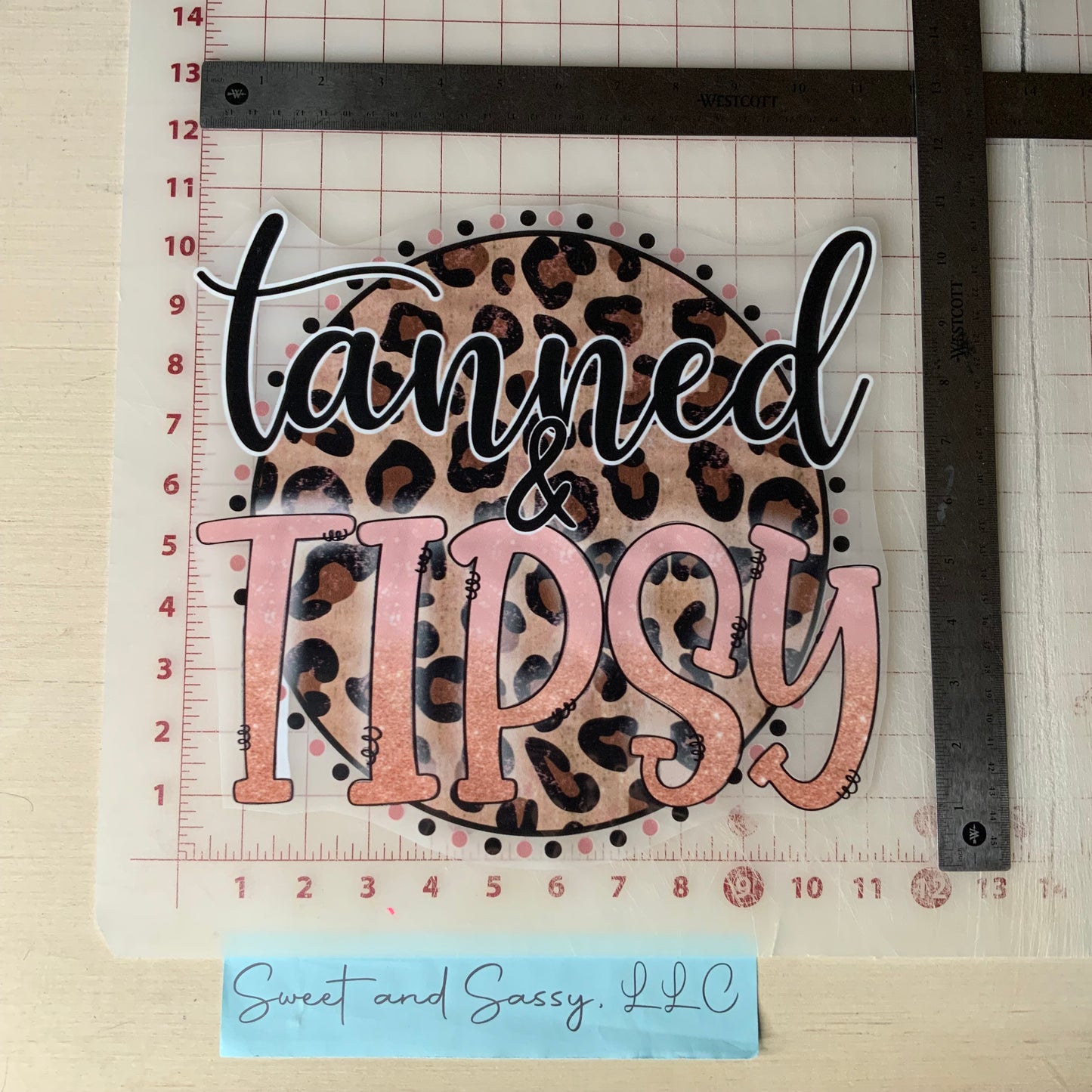 Tanned & Tipsy DTF Transfer Design