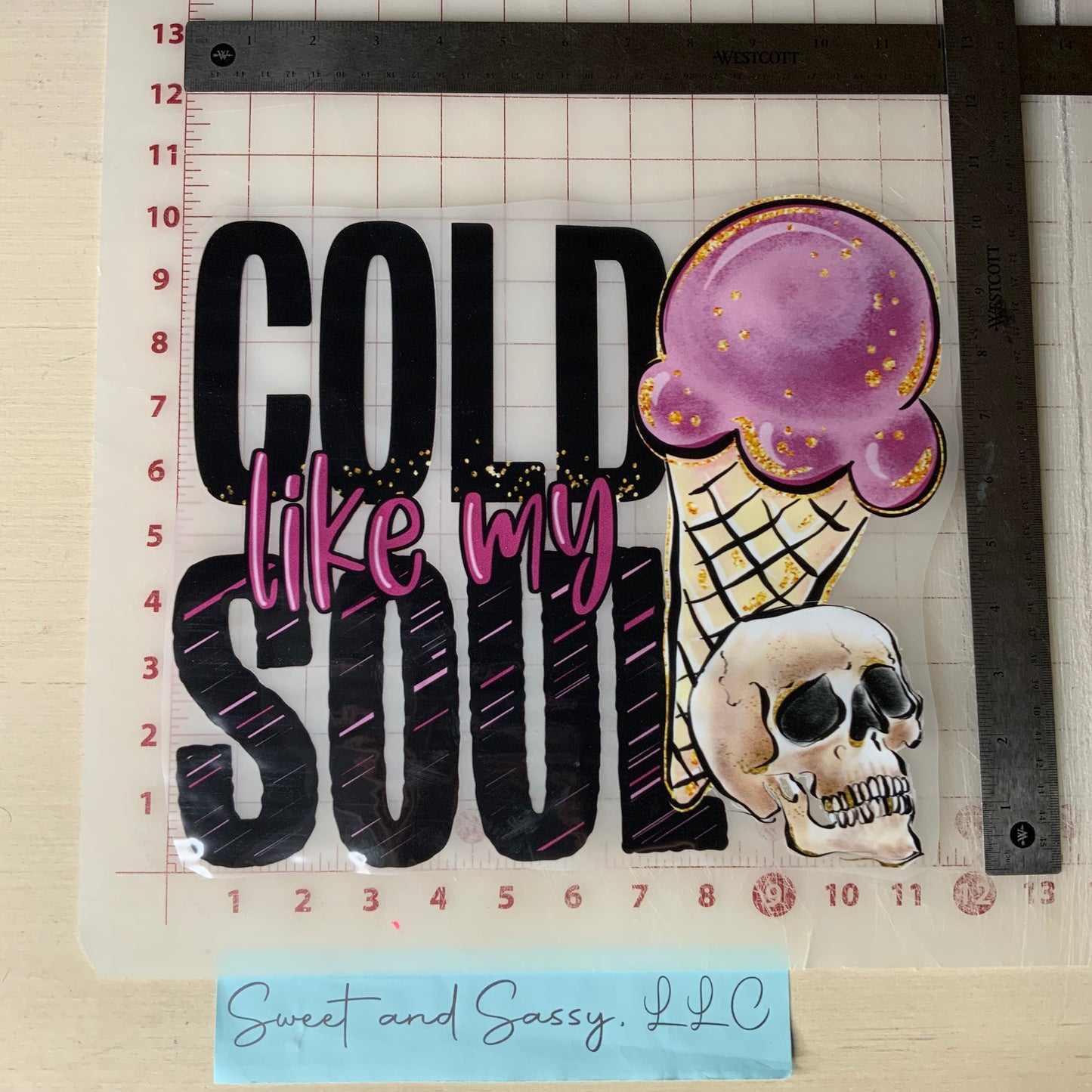COLD like my SOUL Ice Cream DTF Transfer Design