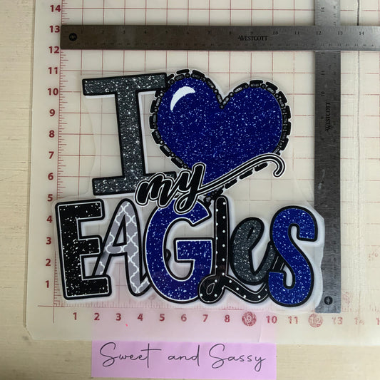 Love My Eagles DTF Transfer