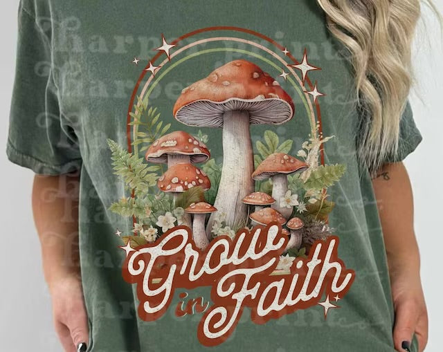 Grow in Faith DTF Transfer Design