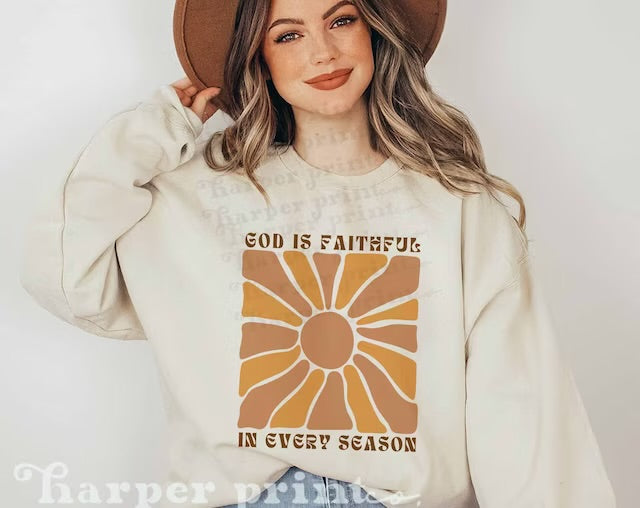 God is Faithful in every Season DTF Transfer Design