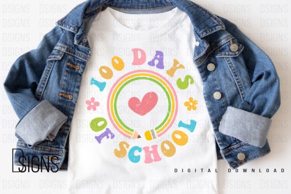 100 Days of School DTF Transfer Designs