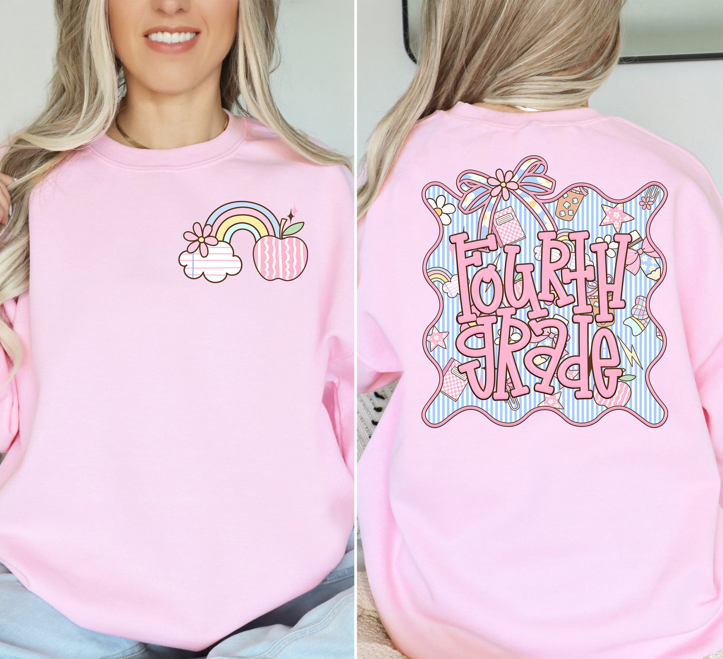 Seersucker Grade Framed DTF Transfer Design includes pocket