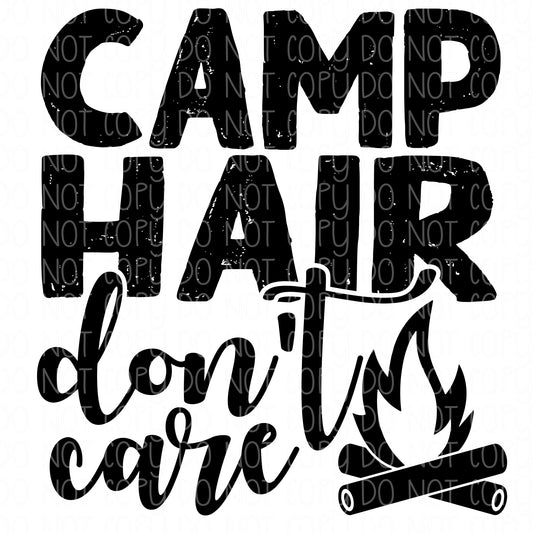 Camp Hair Don't Care DTF Transfer Design