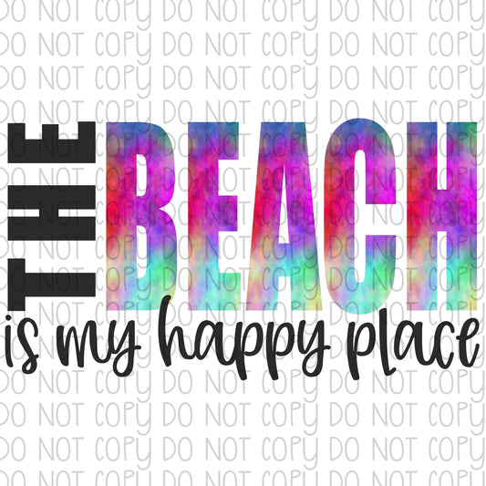 The Beach is my Happy Place DTF Transfer Design akc21