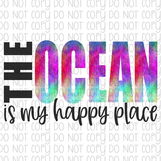 The Ocean is my Happy Place DTF Transfer Design akc21