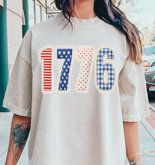 1776 Patchwork DTF Transfer Design