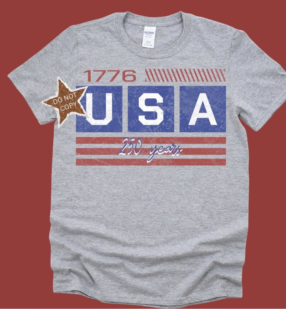 1776 USA 250 Years DTF Transfer Design