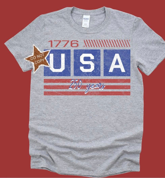 1776 USA 250 Years DTF Transfer Design