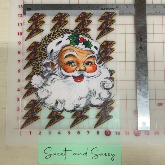 Leopard hat Santa LB DTF Transfer Design