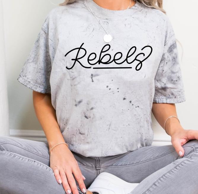 Rebels Cursive DTF Transfer Design