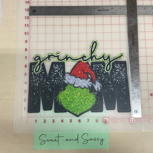 Grinchy Mom DTF Transfer Design