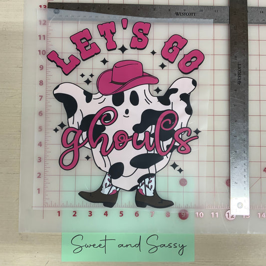 Lets go ghouls ghost Cowboys DTF Transfer Design