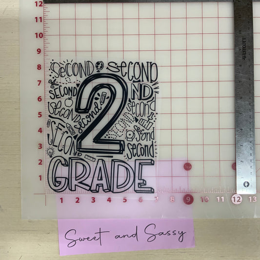 Second Grade Scribble DTF Transfer Design