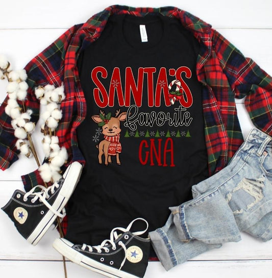 “Santa’s favorite CNA” DTF Transfer Design
