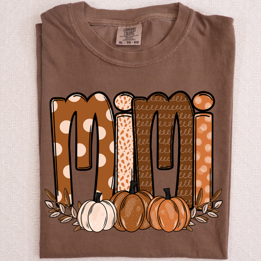 Mimi Fall pumpkins DTF Transfer Design