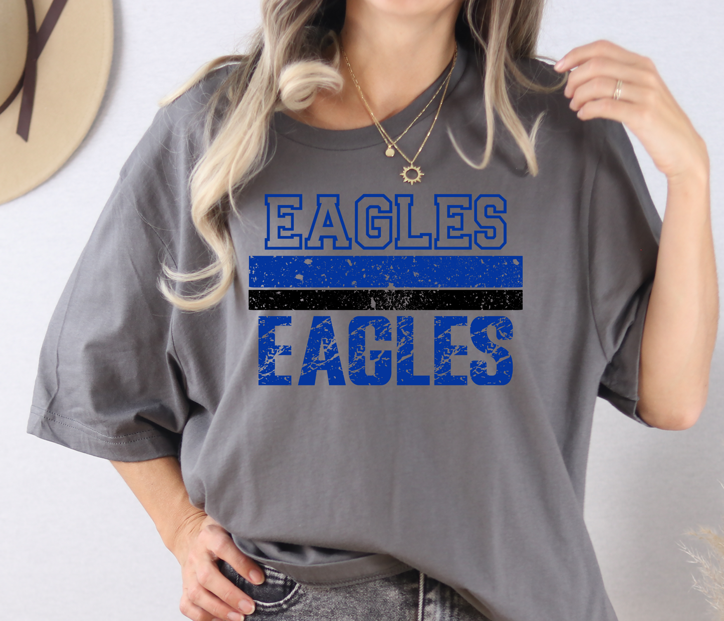 Mascot 2 Lines distressed DTF Transfer Design
