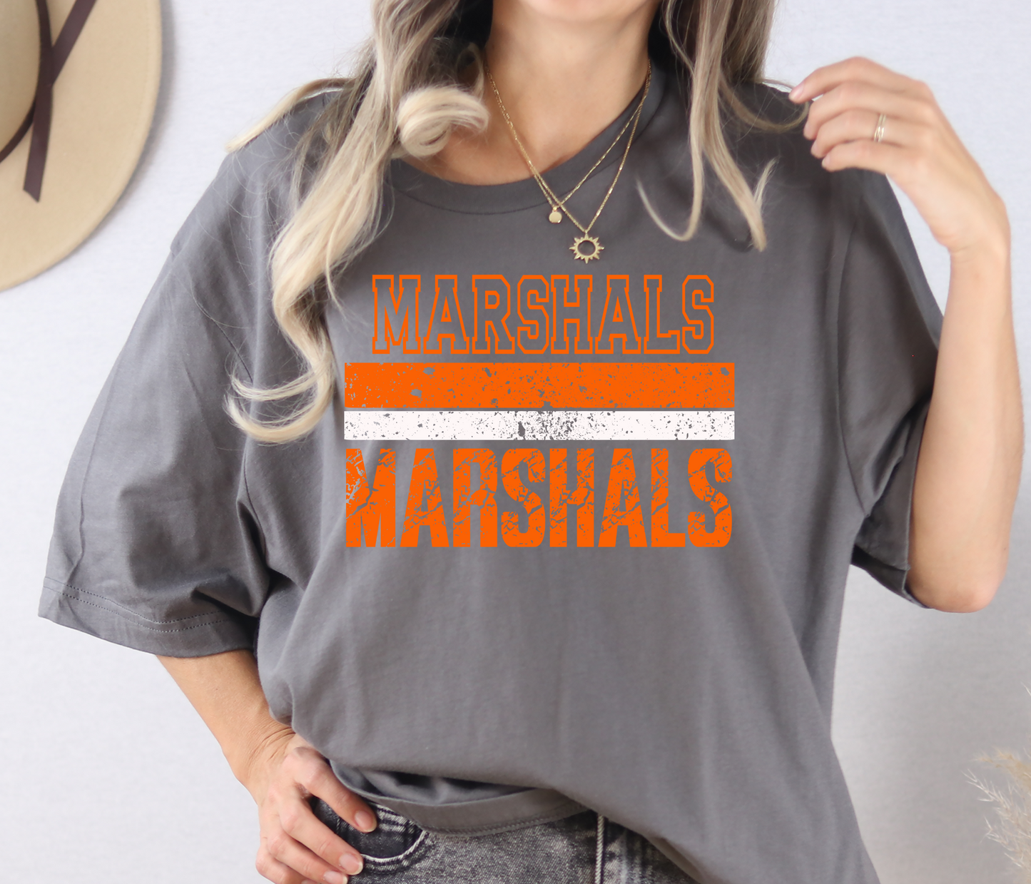 Mascot 2 Lines distressed DTF Transfer Design