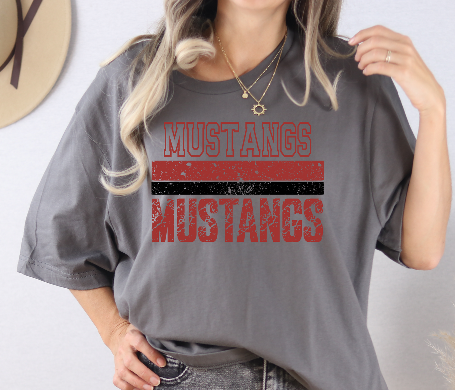 Mascot 2 Lines distressed DTF Transfer Design
