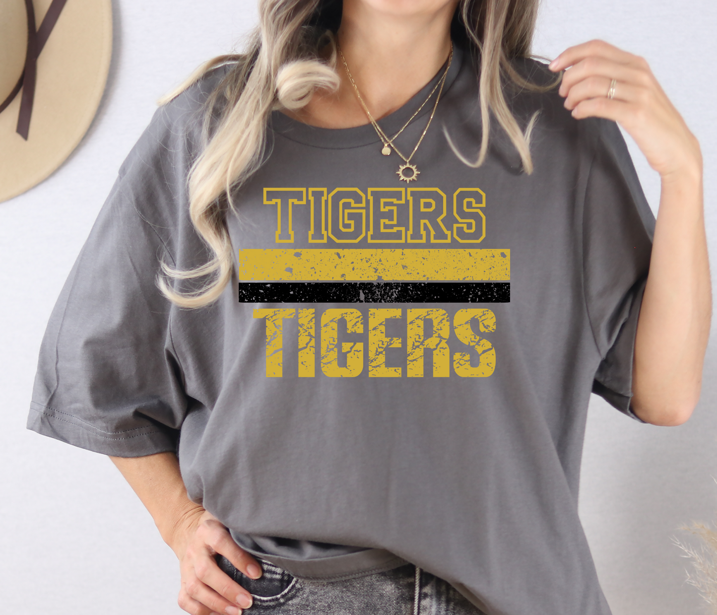 Mascot 2 Lines distressed DTF Transfer Design