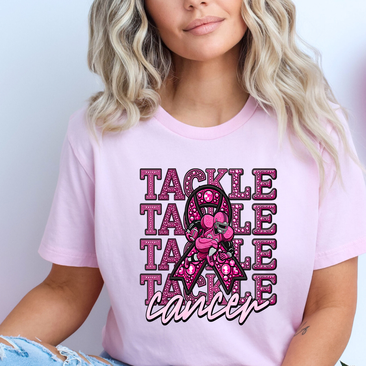 Tackle Cancer DTF Transfer Design